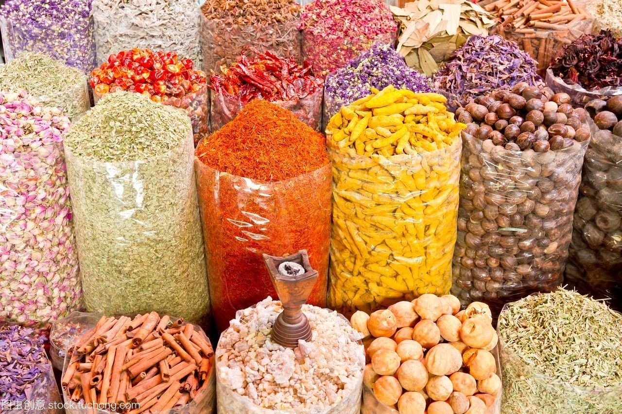 迪拜香料集市 新鮮農(nóng)產(chǎn)品的視覺(jué)盛宴